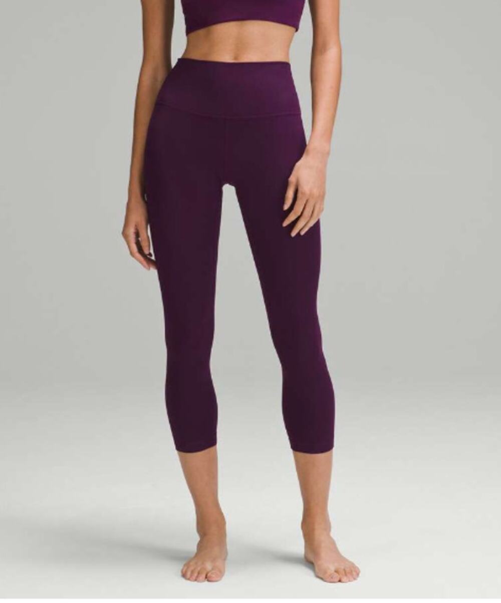 Lululemon Align Ribbed High-Rise Crop 23" Leggings Dramatic Magenta Purple 4